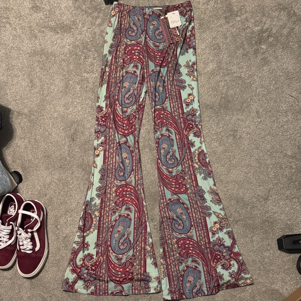 Sold at free people: Novella Royale Multicolor Paisley Wide Leg Pants